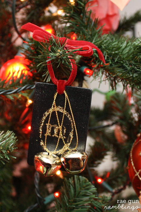 Monogram Glitter Ornament Tutorial from Rae Gun Ramblings