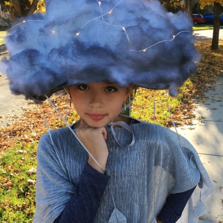 girl with stuffing hat