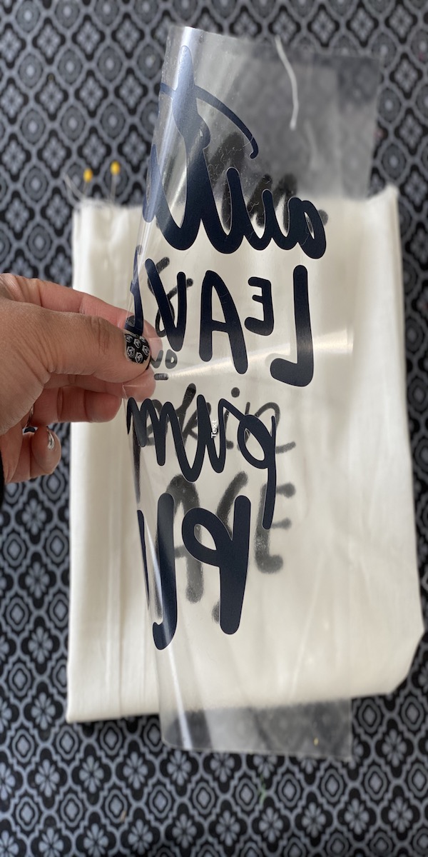 folded plastic with letters