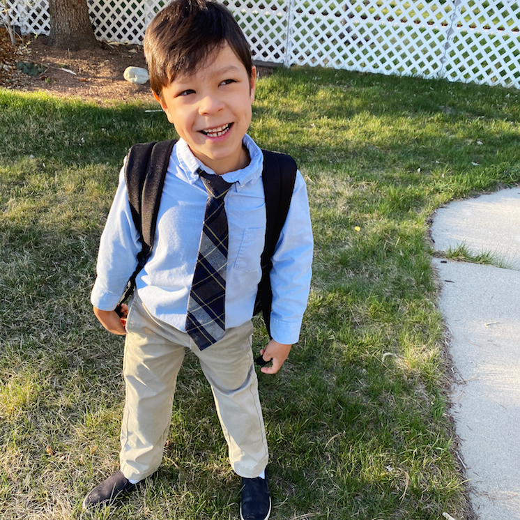boy in school uniform