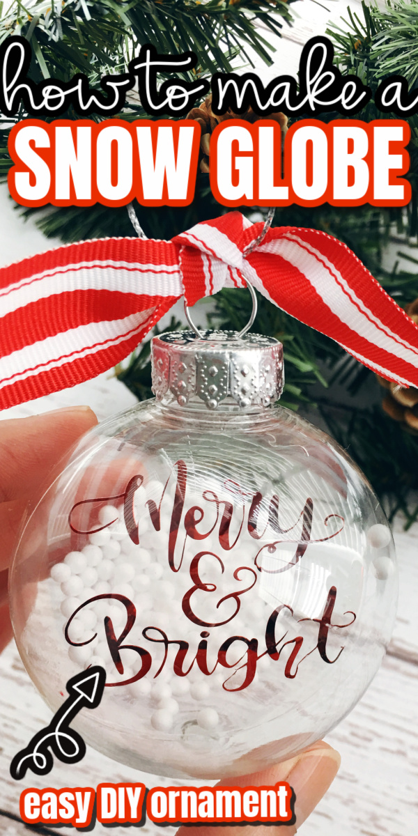 Merry and Bright Christmas Ornament in hand