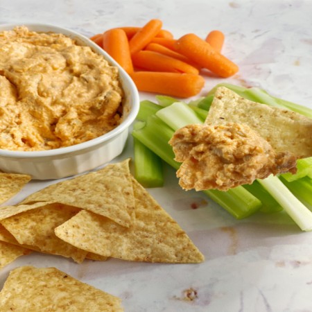 buffalo chicken dip on chip