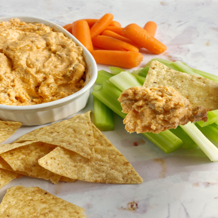 buffalo chicken dip on chip