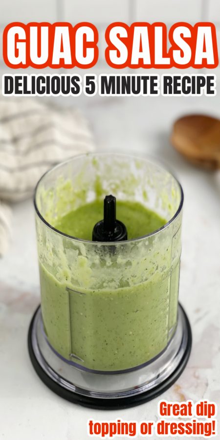 guac salsa avocado sauce in blender