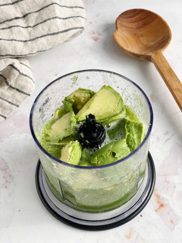 avocado tomatillo in blender