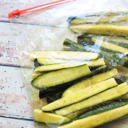 bag of marinated zucchini