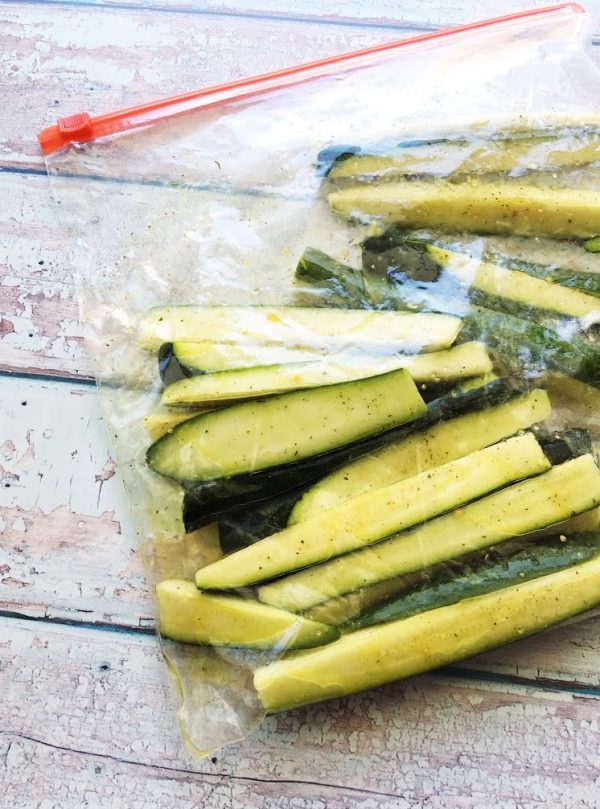 bag of marinated zucchini