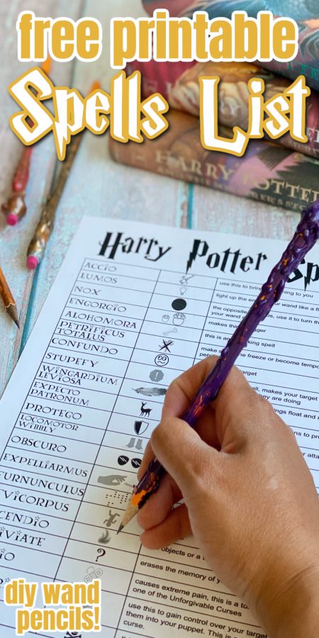 Hand writing on spells list and books