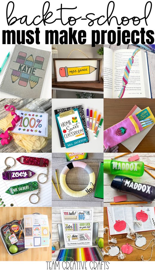school related craft collage
