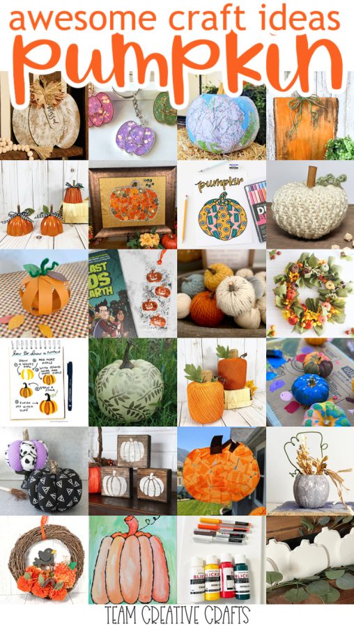 lots of fall pumpkin crafts collage