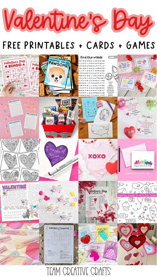 collection of free printable Valentine's Day projects