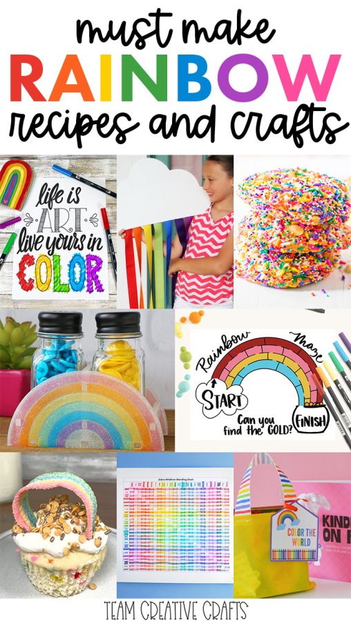 pictures of rainbow treats and crafts