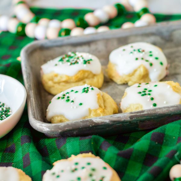 st. Patrick's day cookies and tray