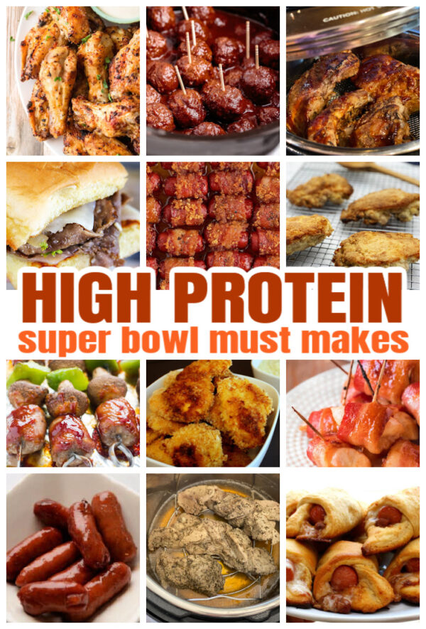 high protein Super Bowl food ideas sausage chicken ribs meatballs